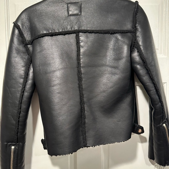 Forever 21 Faux Leather Moto Jacket, Sherpa Lined - XS - Picture 3 of 6